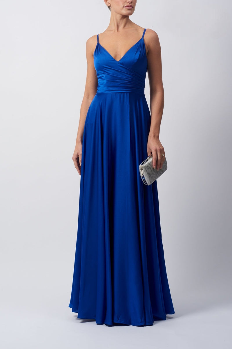 Royal blue satin clearance gown