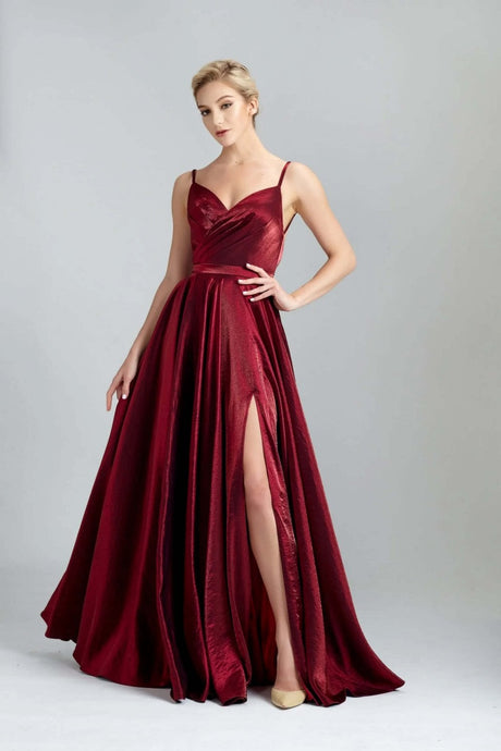 Wine Shimmer full skirted dress 32569