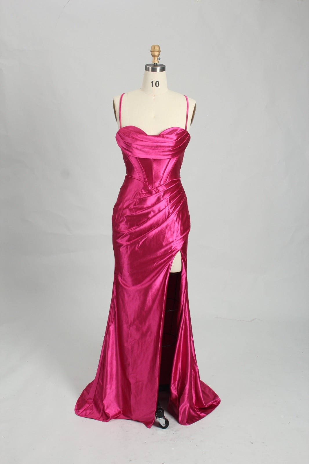 Kellie - Hot Pink Corset Satin Evening Dress - Jessica Stuart – Cargo ...