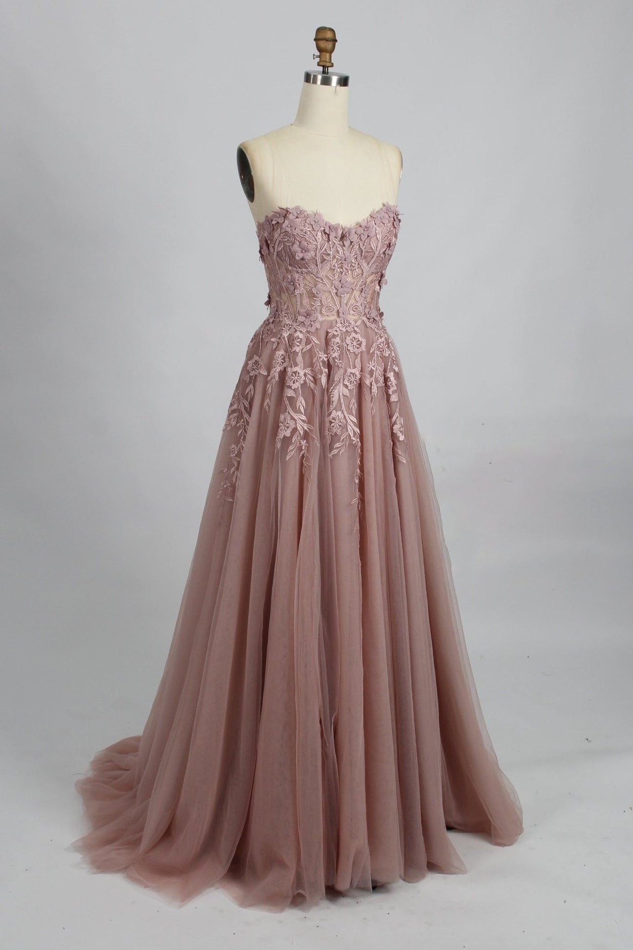 Blush Corset Top Tulle Dress
