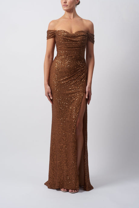 Bronze evening dresses store