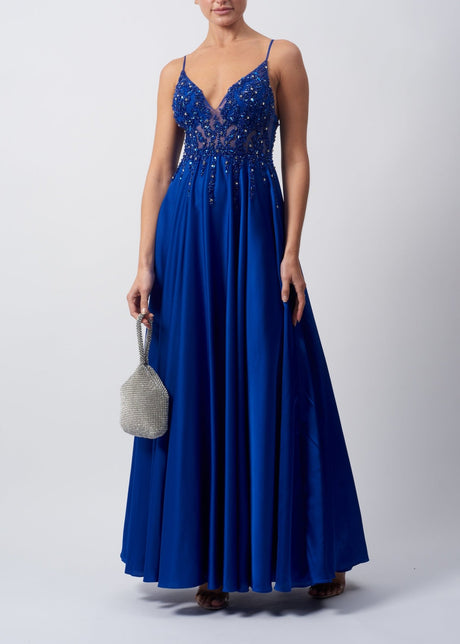 Royal blue night out cheap dress