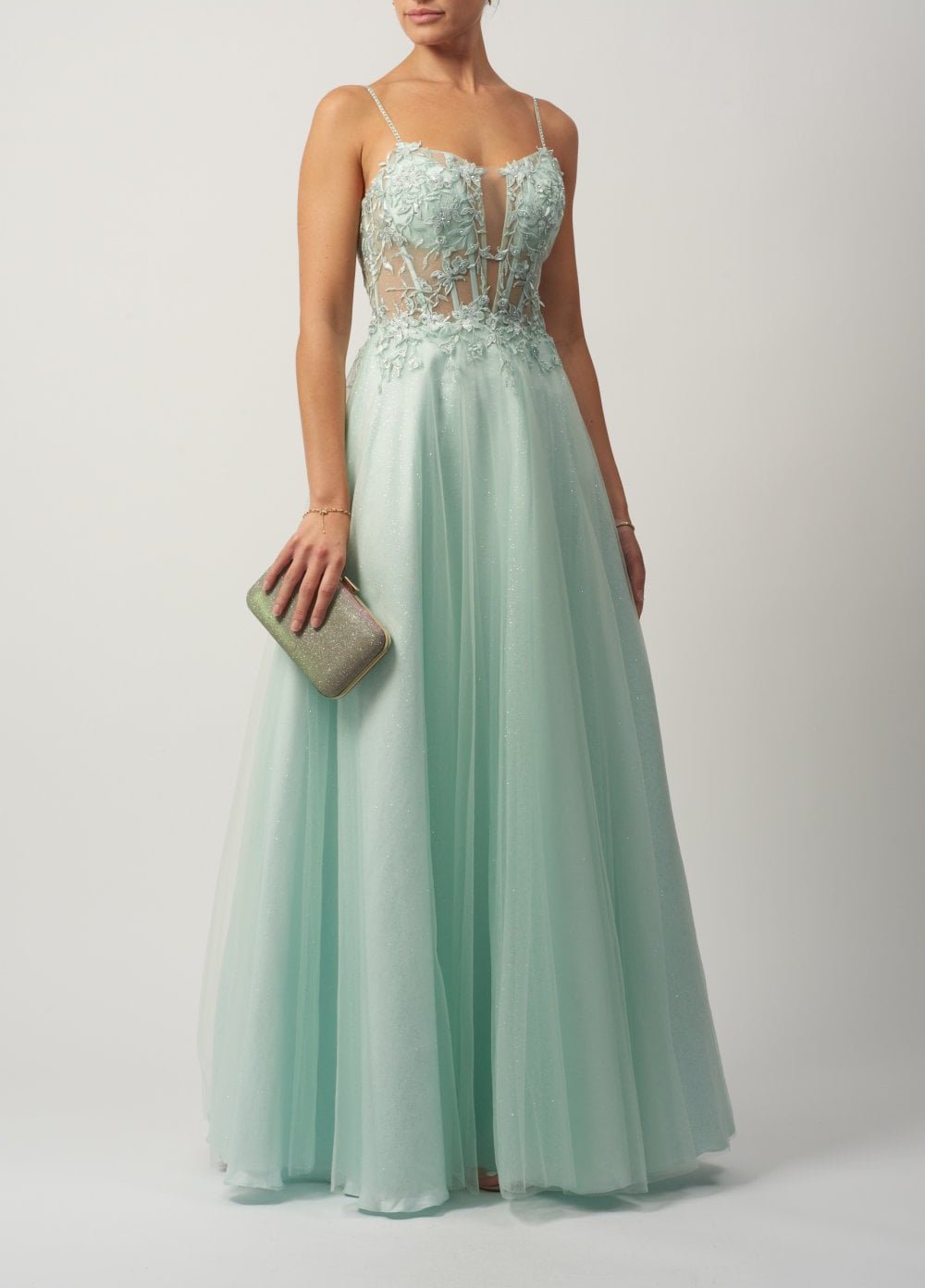 Mascara Mint Tulle Glitter Ballgown MC119511