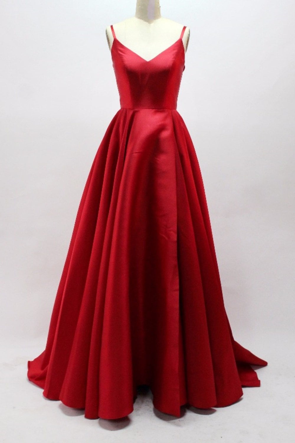 Red SA005 taffeta full skirted pocket dress - Cargo Clothing